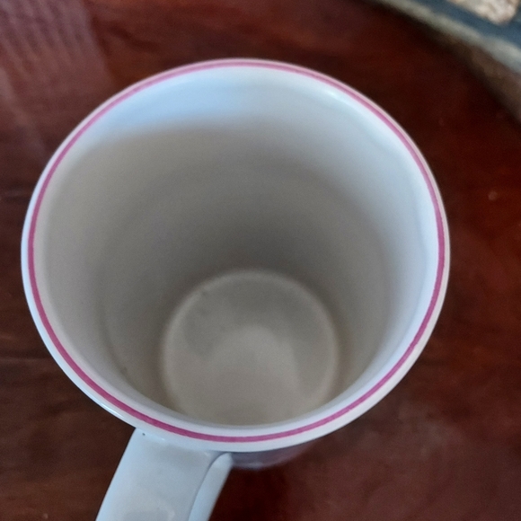 Sango Home For Christmas Pattern 4829 Mug Pink Ribbon Green Tree - Picture 5 of 6